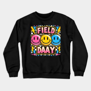 Teacher Field Day fun In The Sun Vibes Squad, Group Teacher Crewneck Sweatshirt